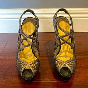 Christian Louboutin brandaplato 140 black/anthracite, Size 39.5